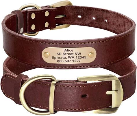 genuine leather dog collars uk